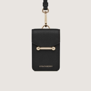 Mosaic Cardholder with Strap - Black
