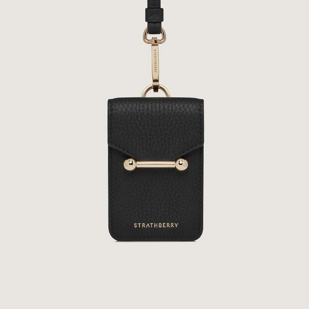 Mosaic Cardholder with Strap - Black