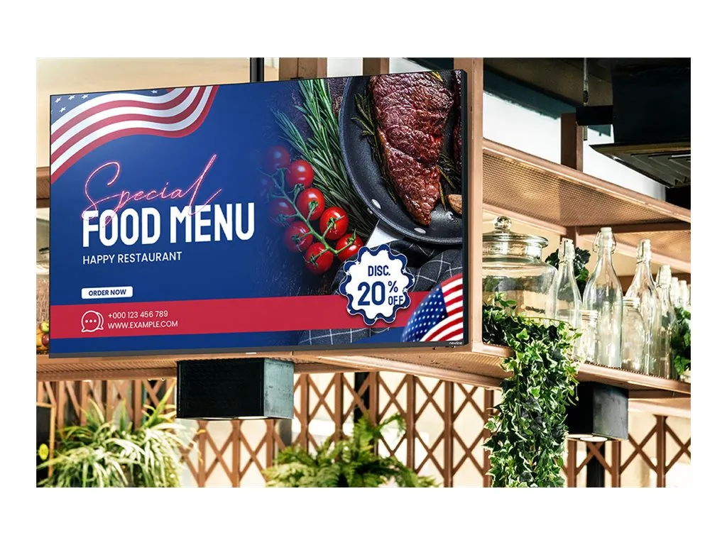 Newline STV-4324-PLUS - 43 Diagonal Class STV  Series LED-backlit LCD display - interactive digital signage - Android - 4K UHD