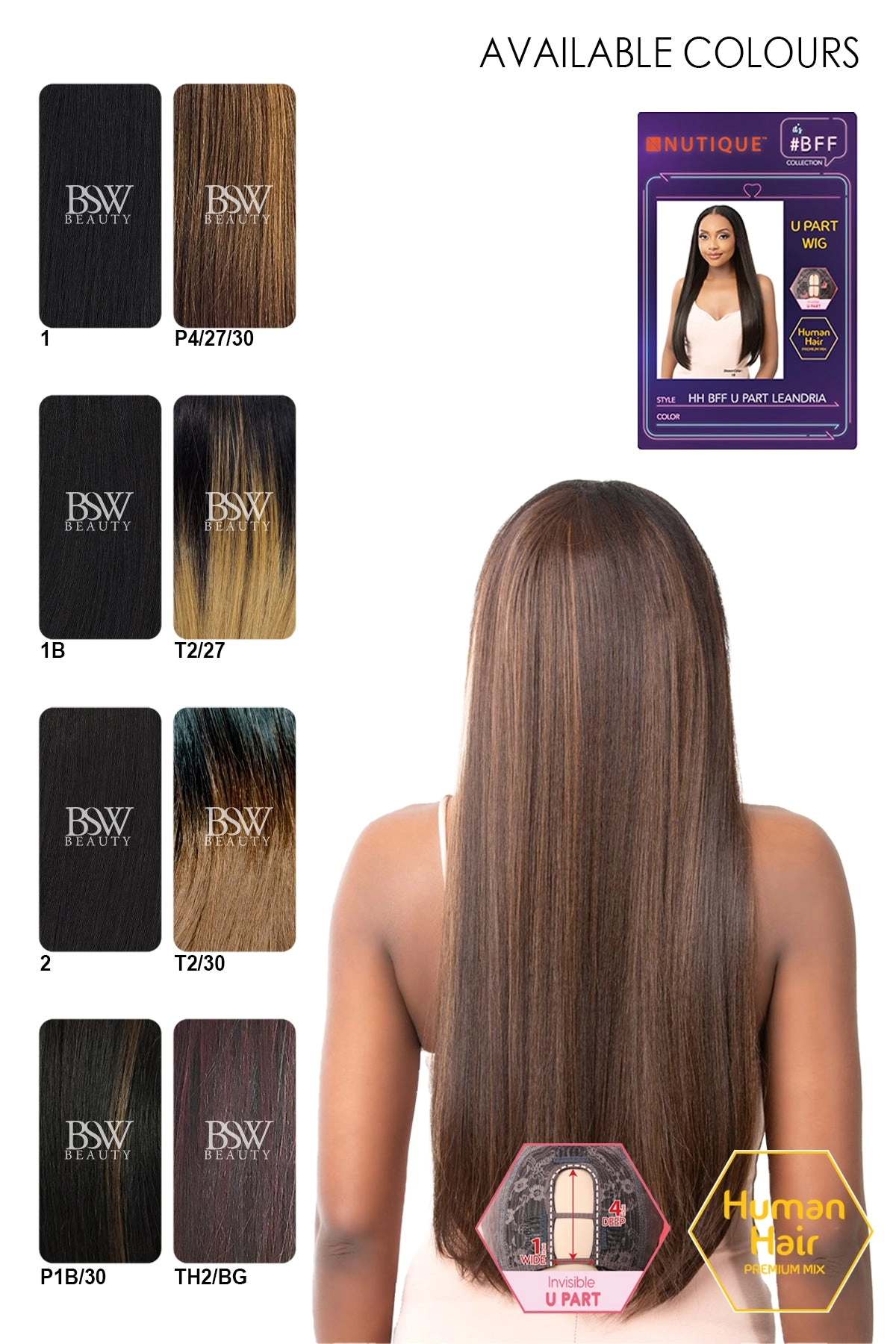 NUTIQUE BEST FRIEND FOREVER U PART WIG - LEANDRIA 26"