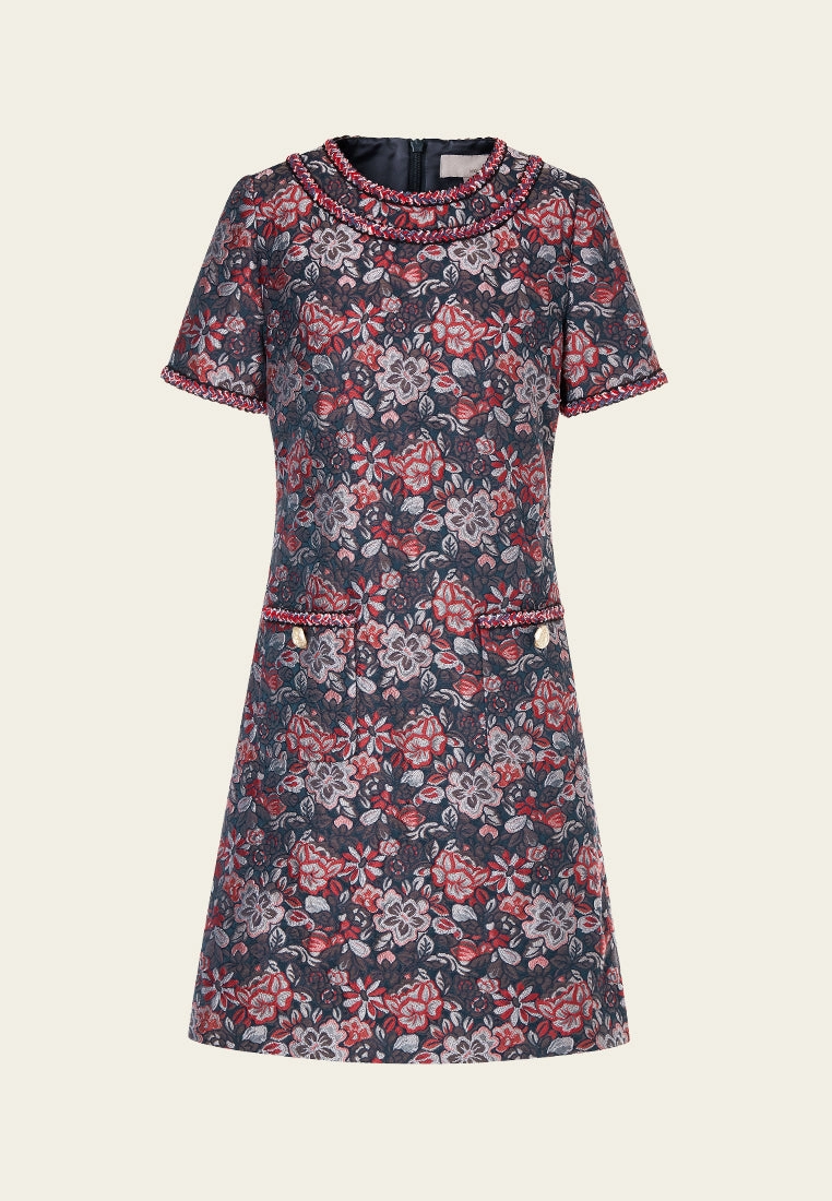 Oriental Jacquard Dress