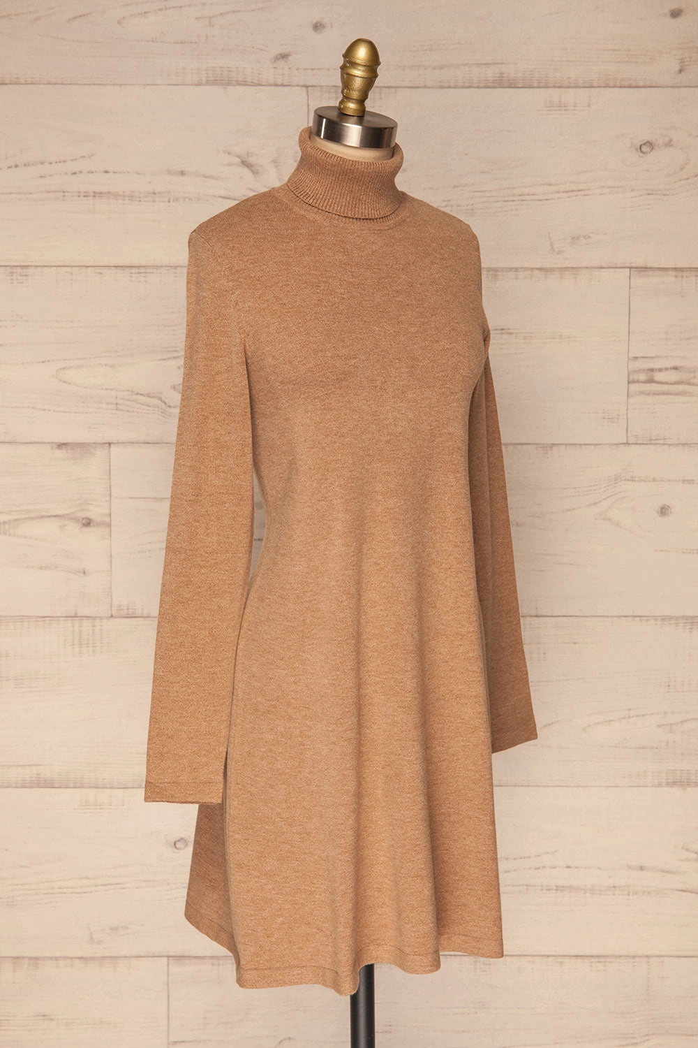Orphne Camel | Beige Sweater Dress