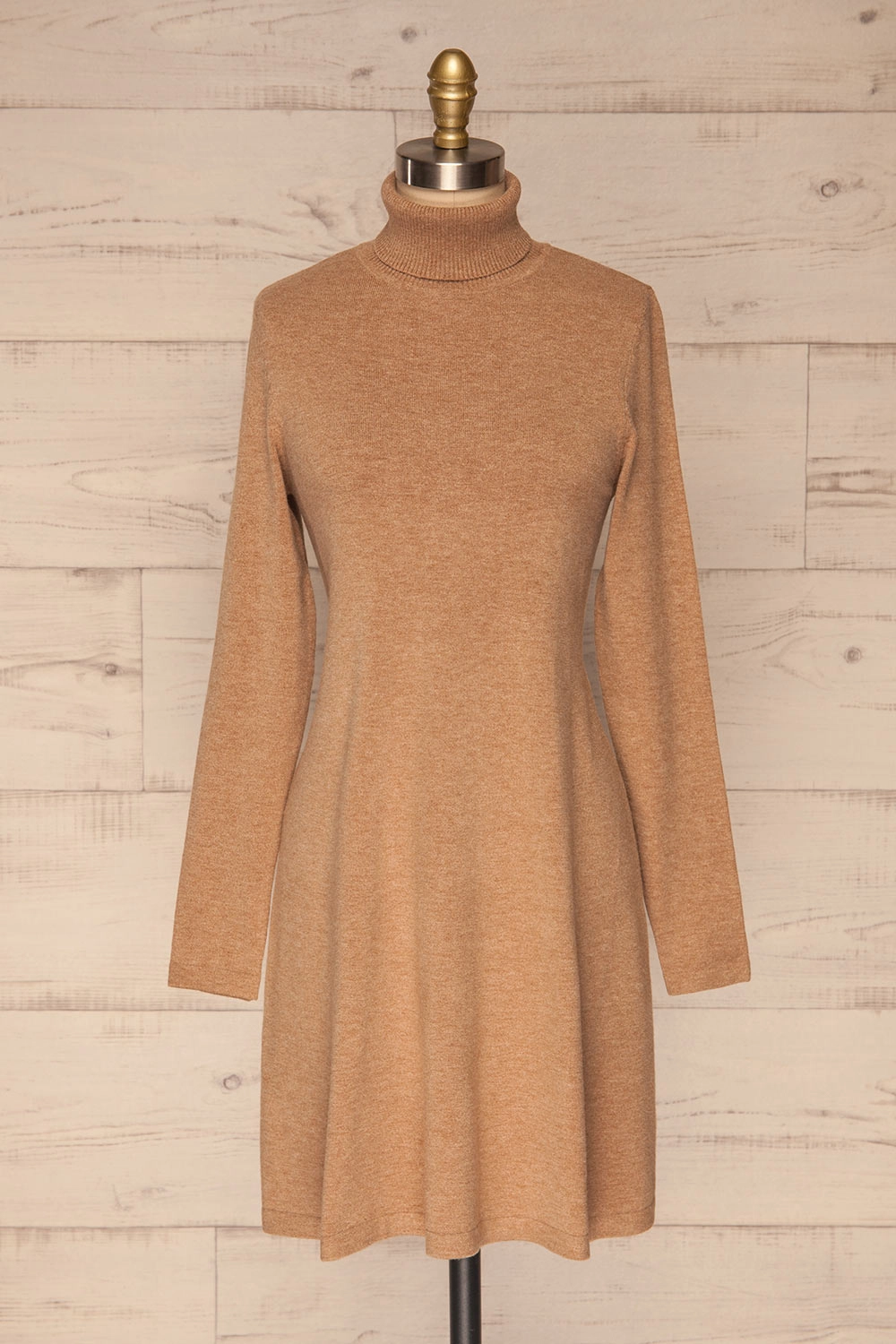 Orphne Camel | Beige Sweater Dress