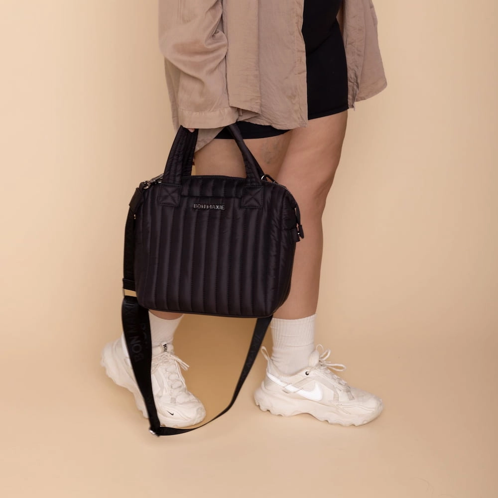 Puffy Pillow Crossbody Bag -- Black