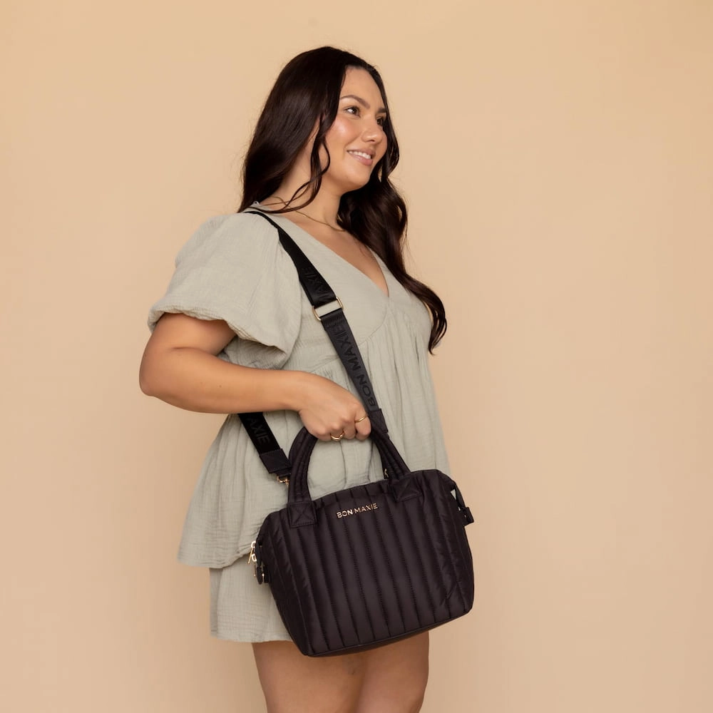 Puffy Pillow Crossbody Bag -- Black