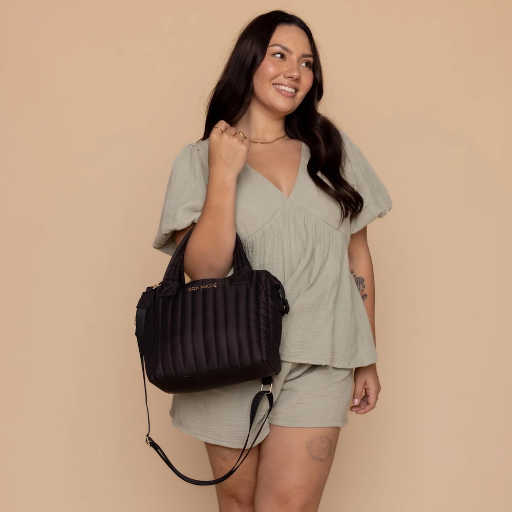 Puffy Pillow Crossbody Bag -- Black