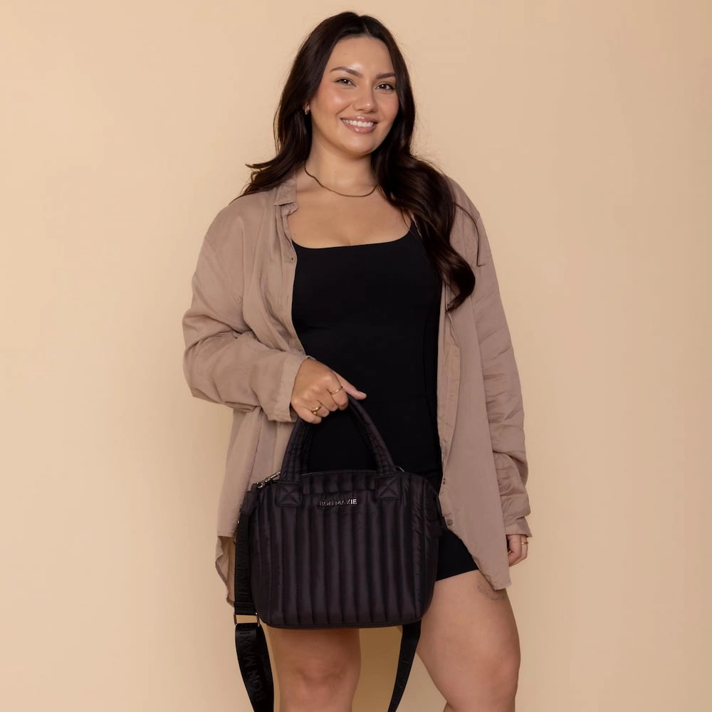 Puffy Pillow Crossbody Bag -- Black