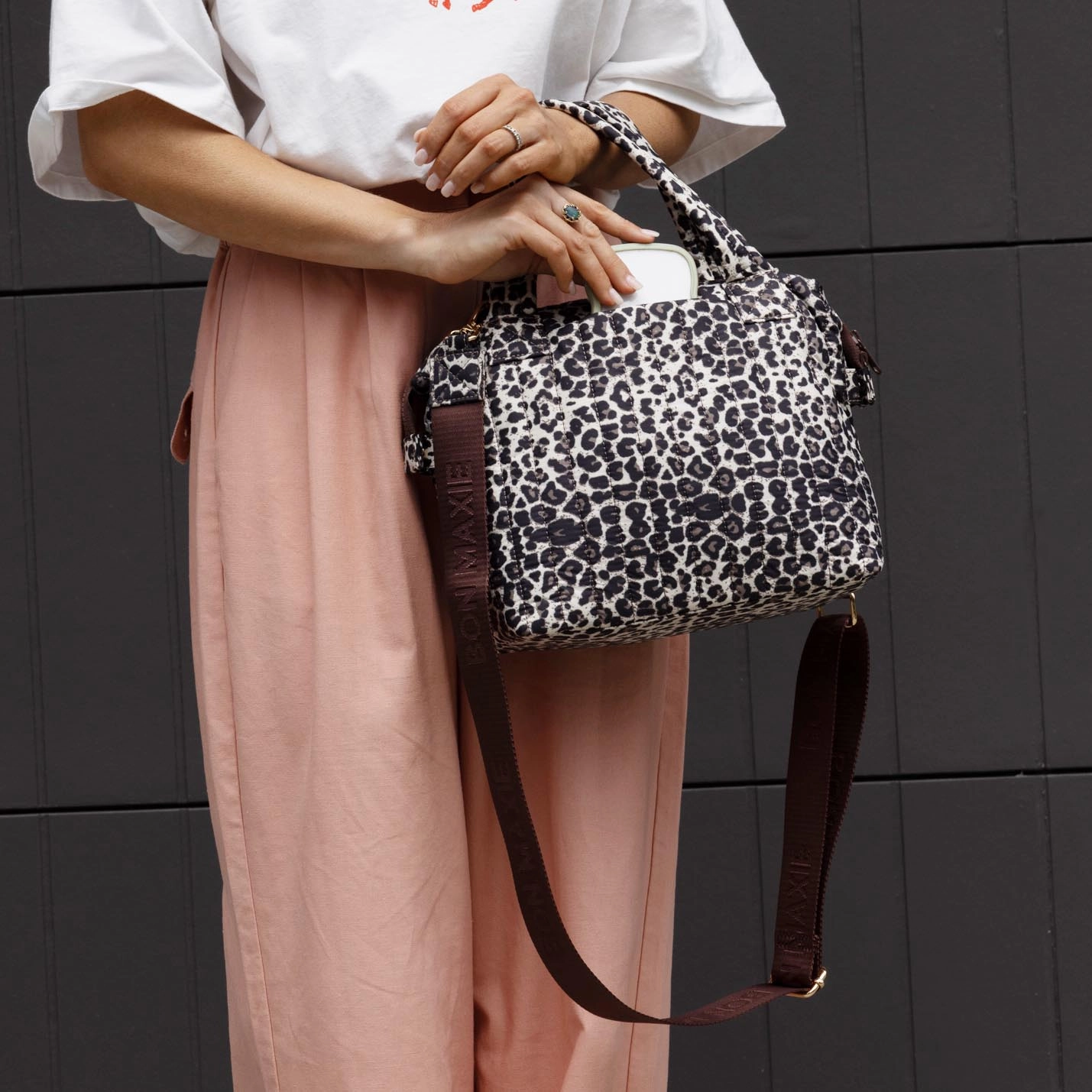 Puffy Pillow Crossbody Bag -- Leopard