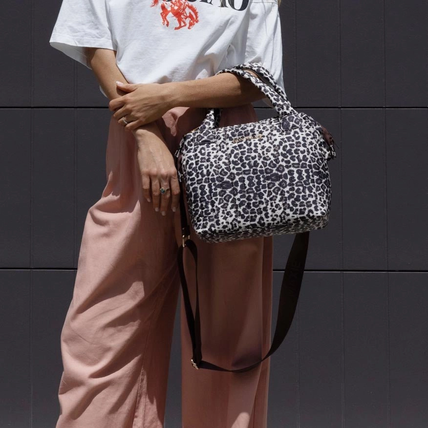 Puffy Pillow Crossbody Bag -- Leopard