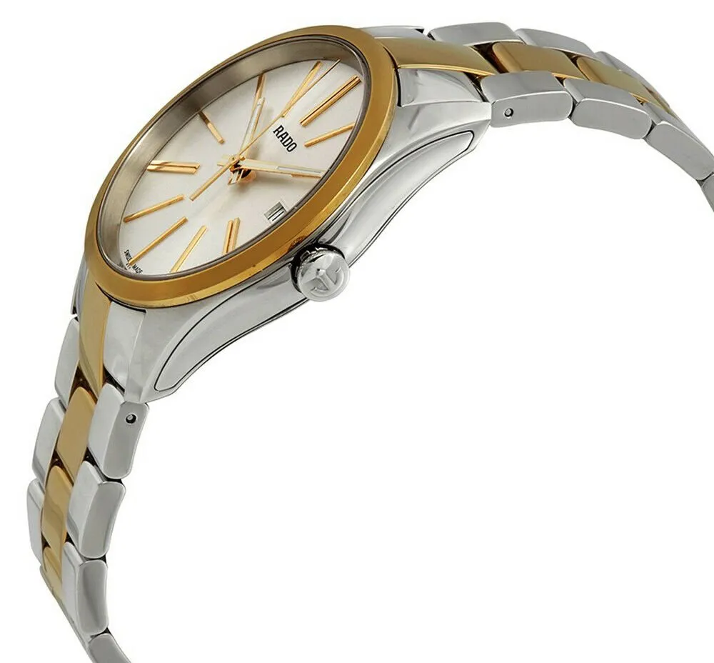 Rado HyperChrome Stainless Steel and Ceramos R32188112 Mens Watch Calendar Silver Dial Quartz