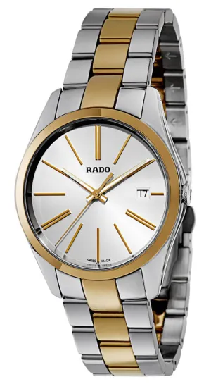 Rado HyperChrome Stainless Steel and Ceramos R32188112 Mens Watch Calendar Silver Dial Quartz