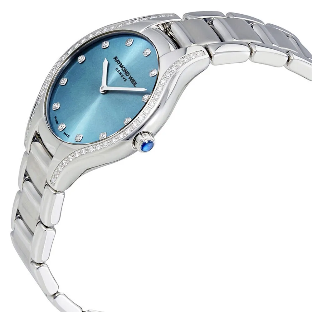 Raymond Weil Noemia Stainless Steel Diamonds Blue Dial Quartz Womens Watch 5132-STS-50081