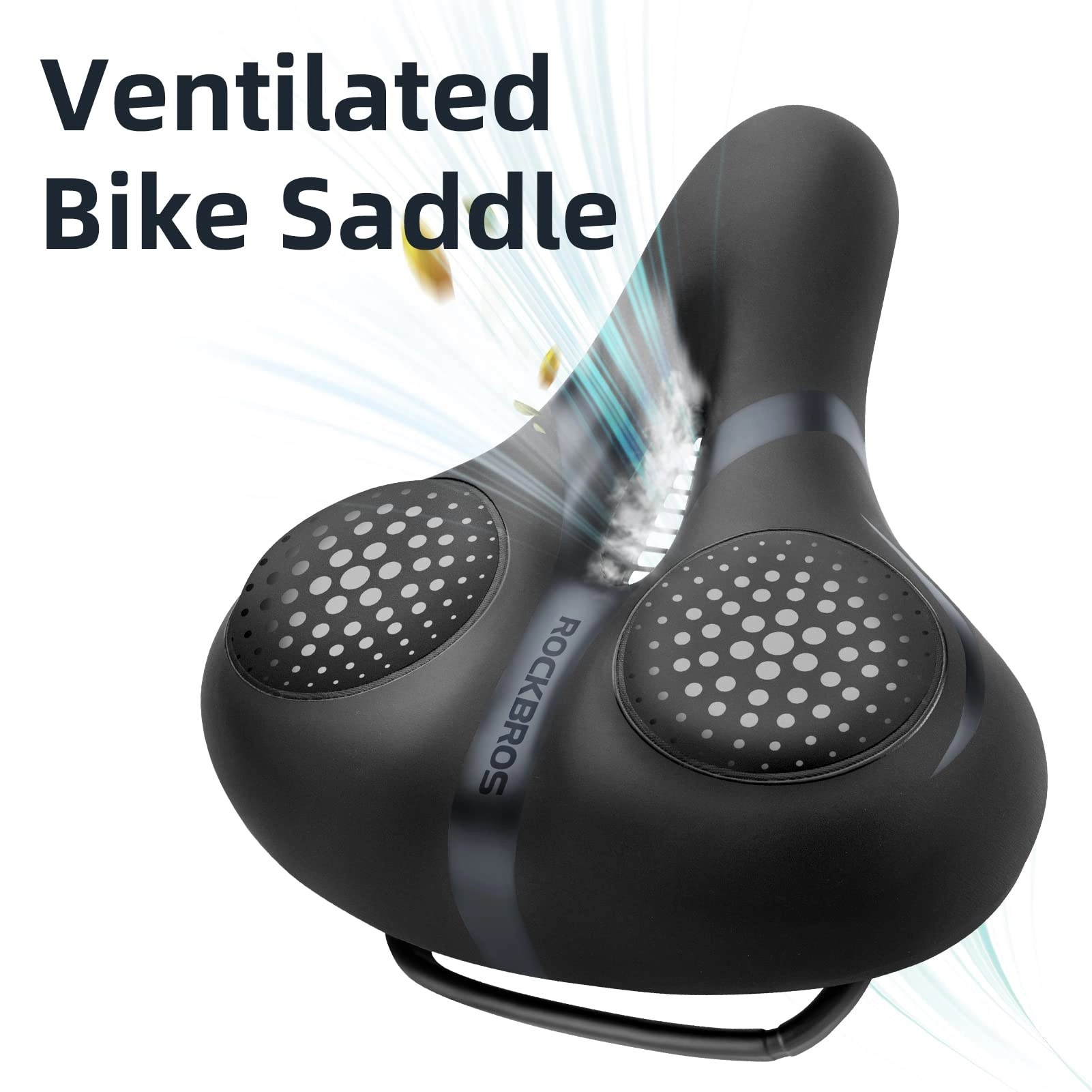 ROCKBROS Comfort Gel Bike Seat Breathable Waterproof Saddle Cruiser/Mountain/Fat Bikes