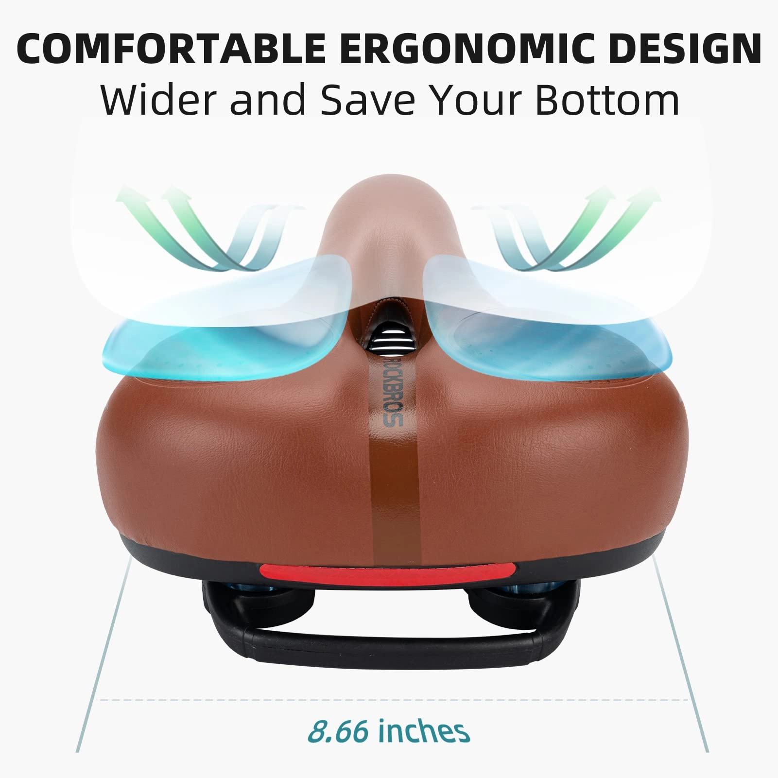 ROCKBROS Comfort Gel Bike Seat Breathable Waterproof Saddle Cruiser/Mountain/Fat Bikes