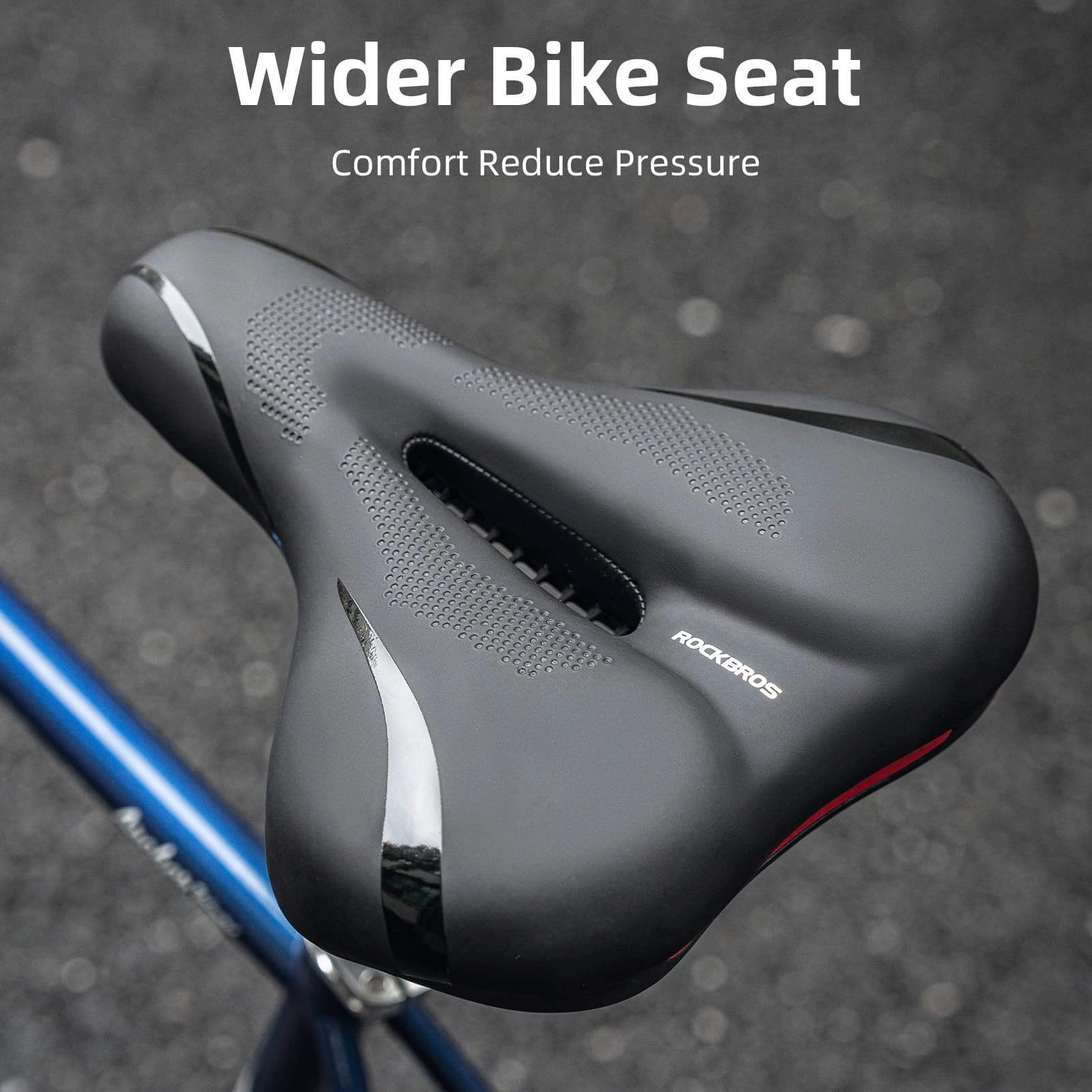 ROCKBROS Comfort Gel Bike Seat Breathable Waterproof Saddle Cruiser/Mountain/Fat Bikes