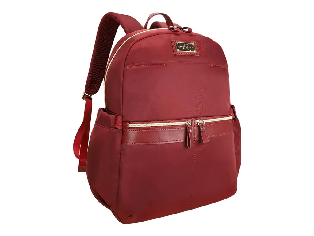 Sandy Lisa Laguna - Notebook carrying backpack - 14 - burgundy" SLLGA-BPBG-15
