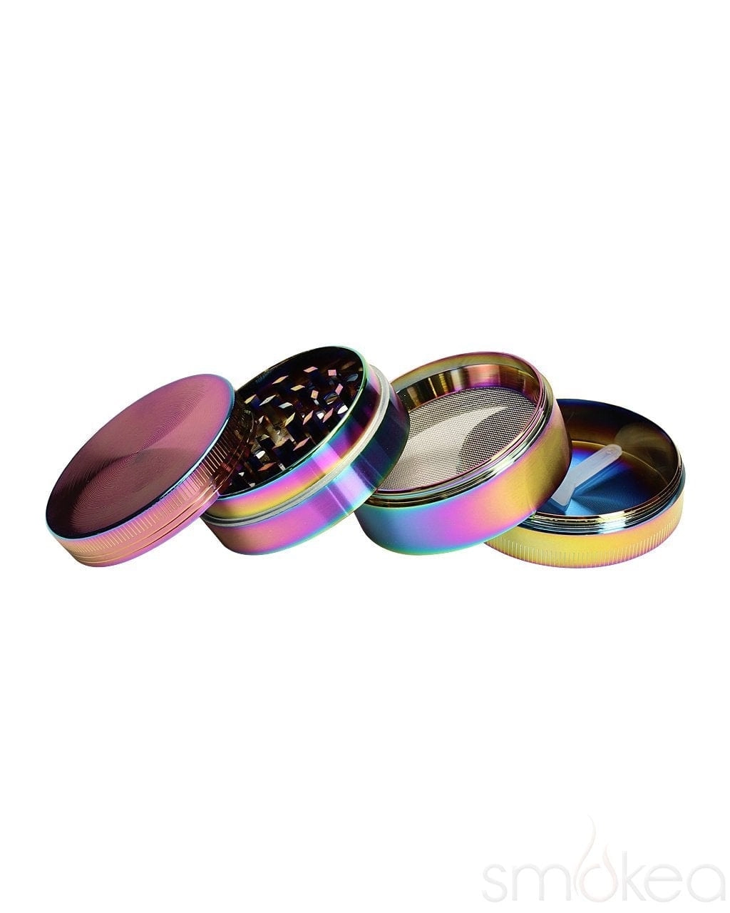 SMOKEA 2.2" 4pc Rainbow Metallic Grinder