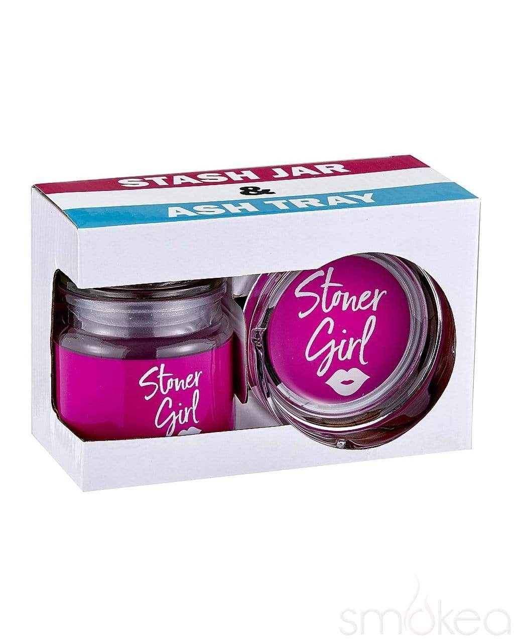 SMOKEA "Stoner Girl" Stash Jar & Ashtray Set