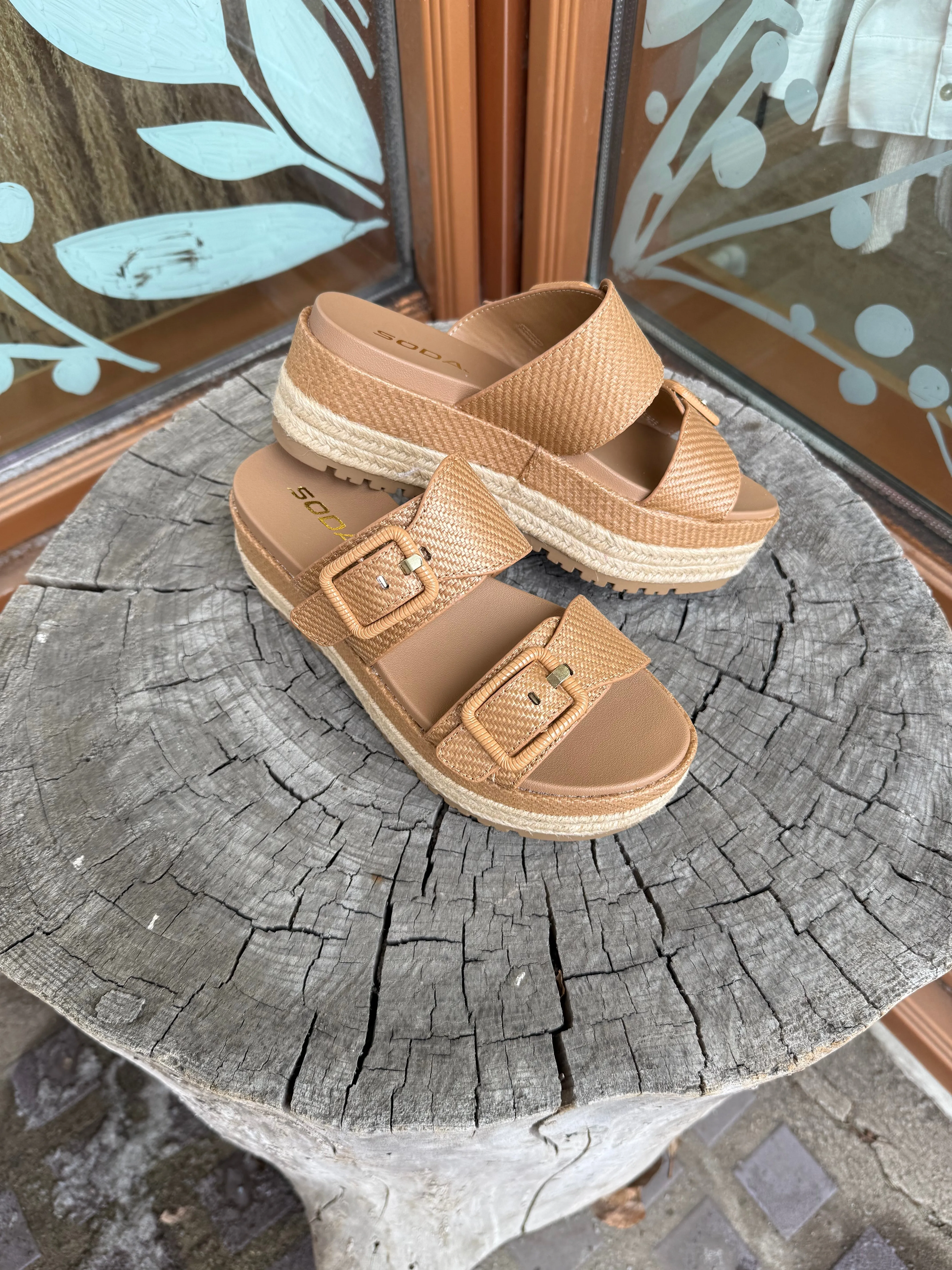 Soda Funny Rafia Sandal