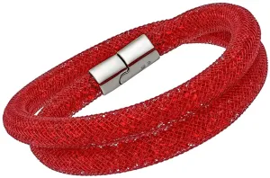 Swarovski Stardust Nylon Tube 5185873 Crystal Siam Red Double Wrap Bracelet / Choker for Women Small
