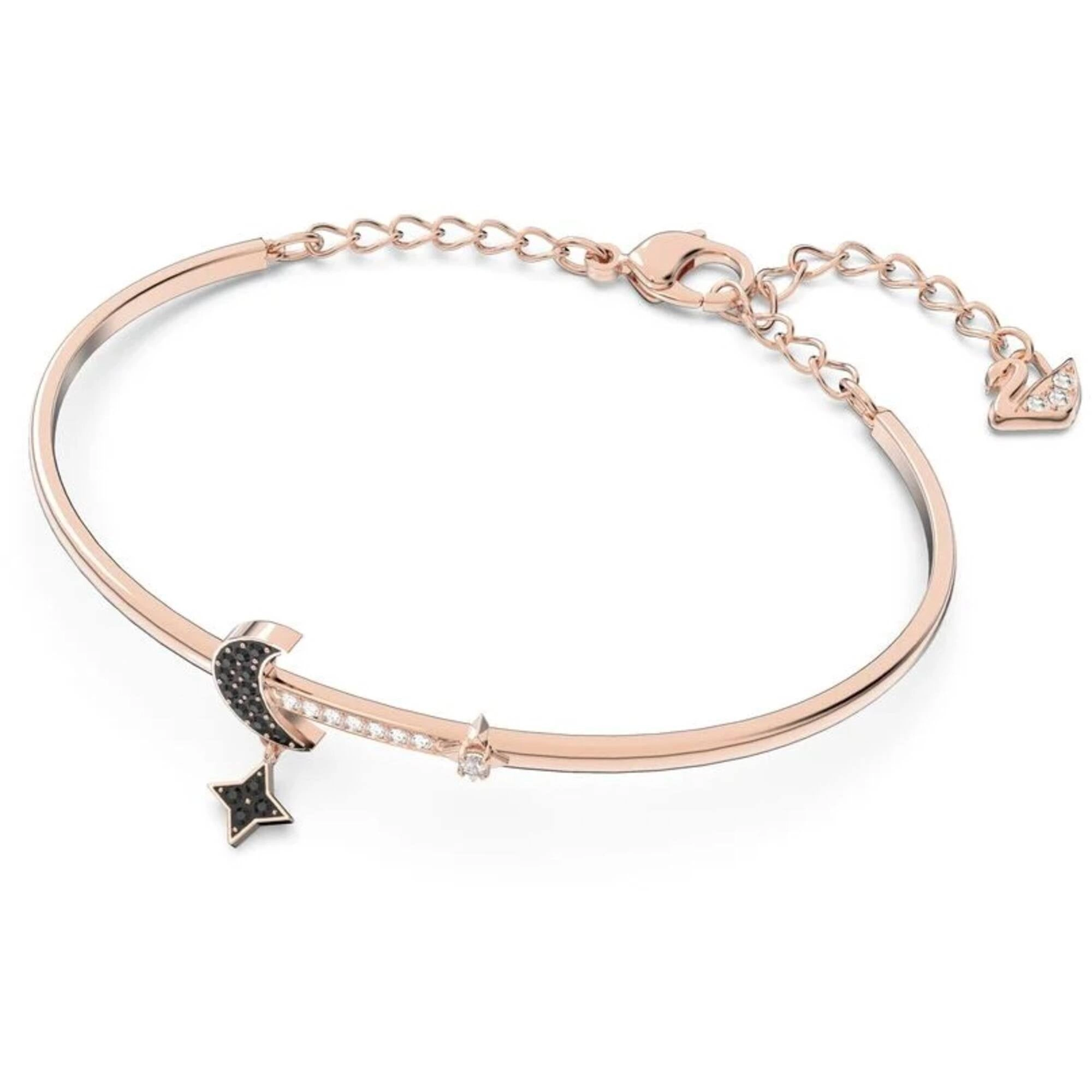 Swarovski Women's Bangle Bracelet - Swarovski Symbolic Duo Moon Rose Gold | 5429729