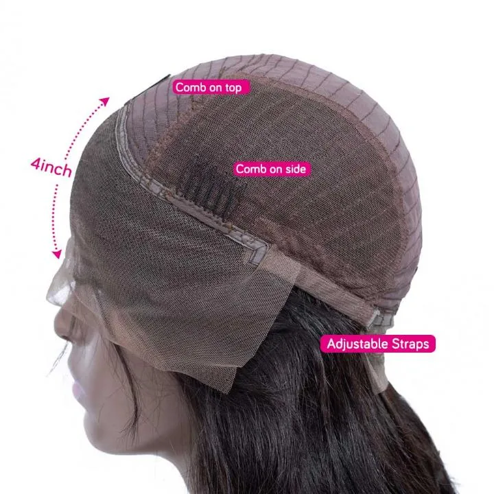 Tuneful Chocolate Brown #4 Colored 13x4 Lace Front Human Hair Straight Wigs Bogo Deal