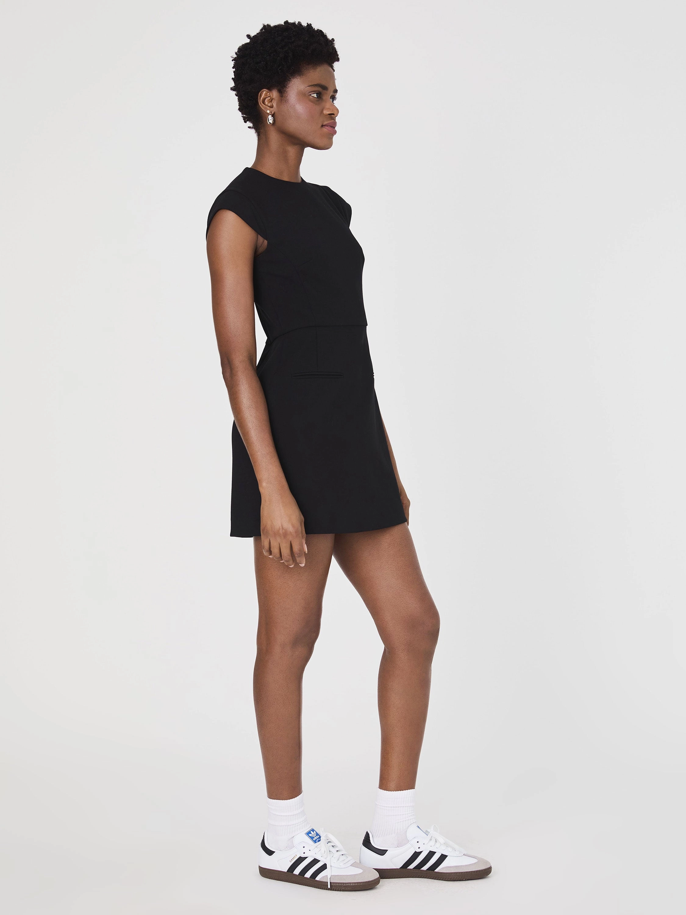 Whisper Mock Neck Mini Dress