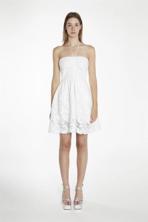 White Halterneck Mini-Dress