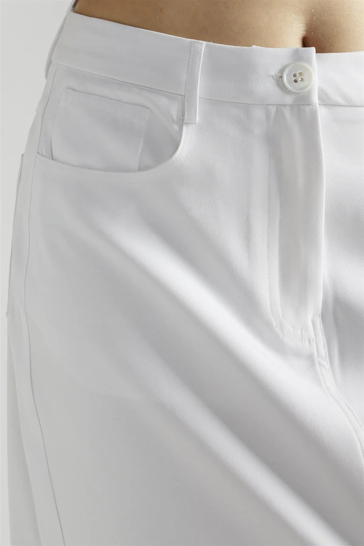 White Split Maxi-Skirt