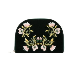 Wolf Zoe Portfolio Floral Jewellery Case Forest Green 393412