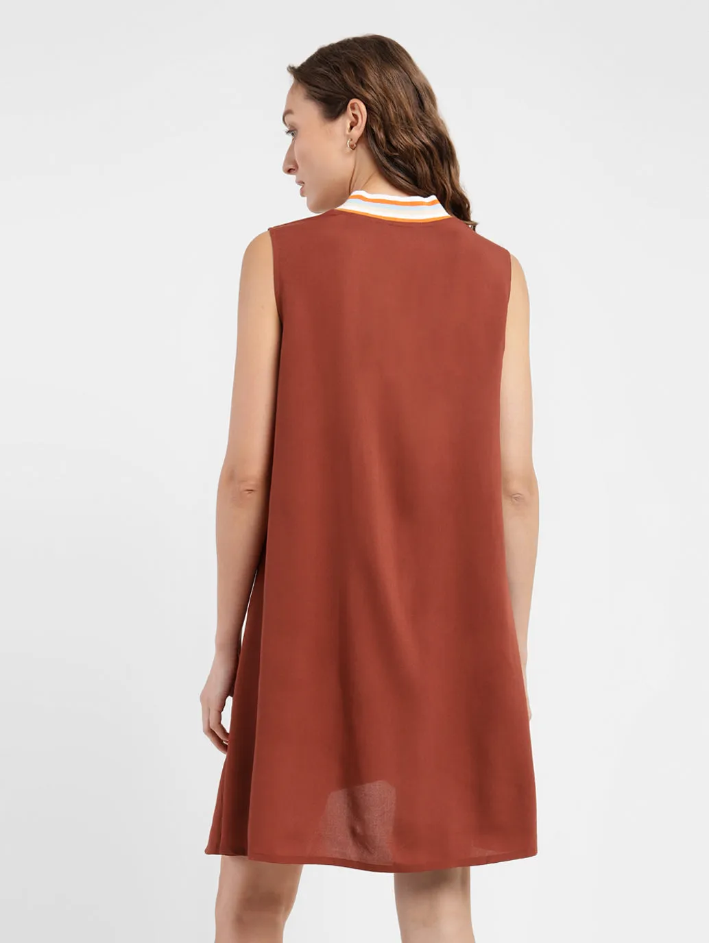 Women's Solid Round Neck Dress