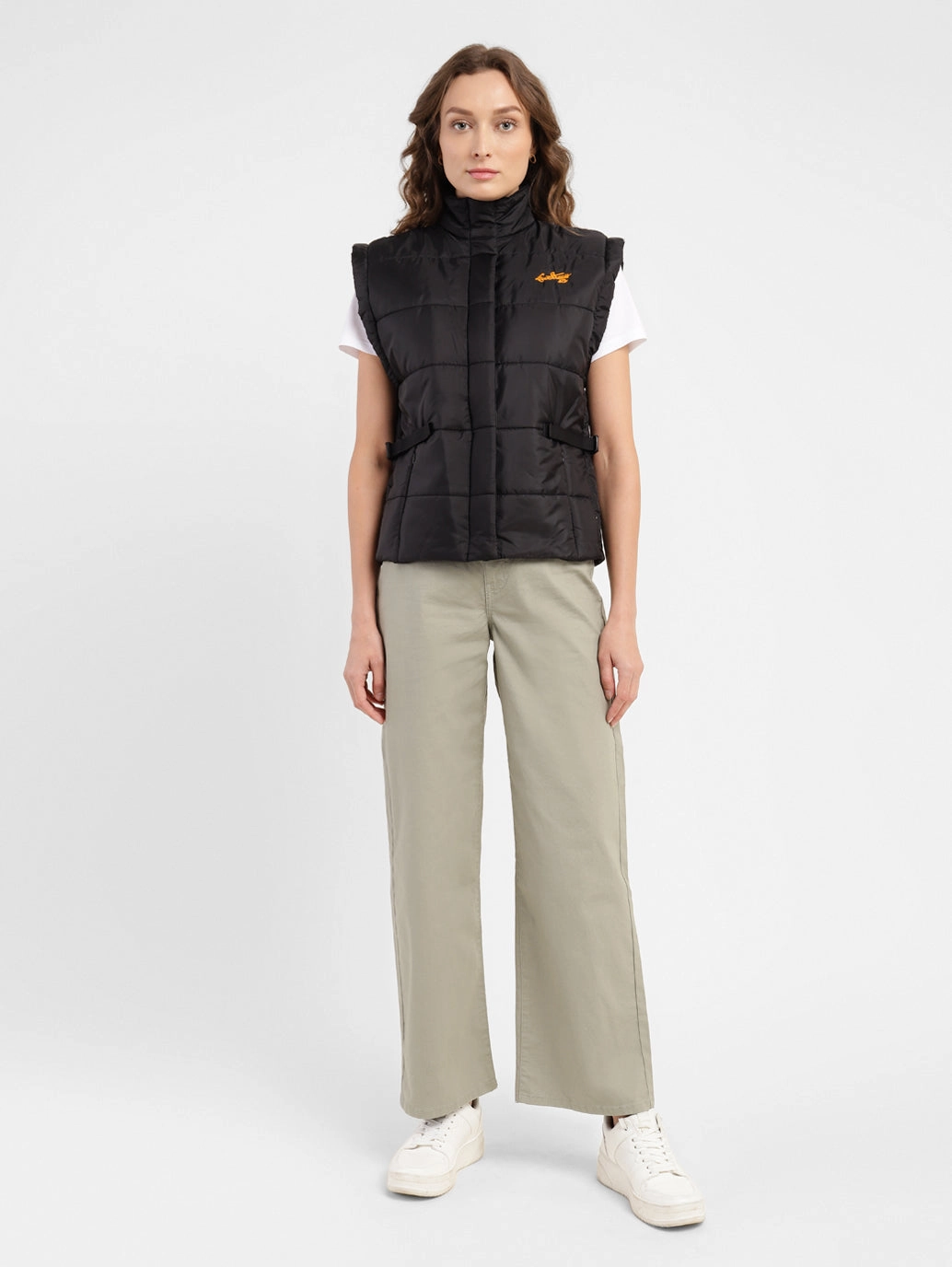 Women's Solid Turtle Neck Quilted Jacket