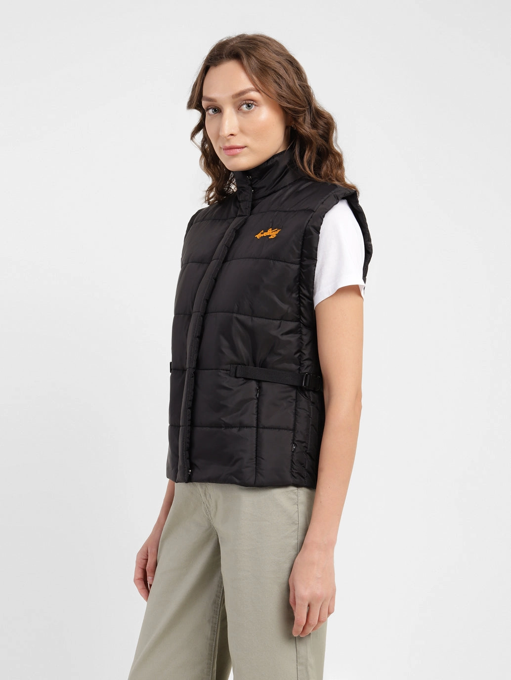 Women's Solid Turtle Neck Quilted Jacket