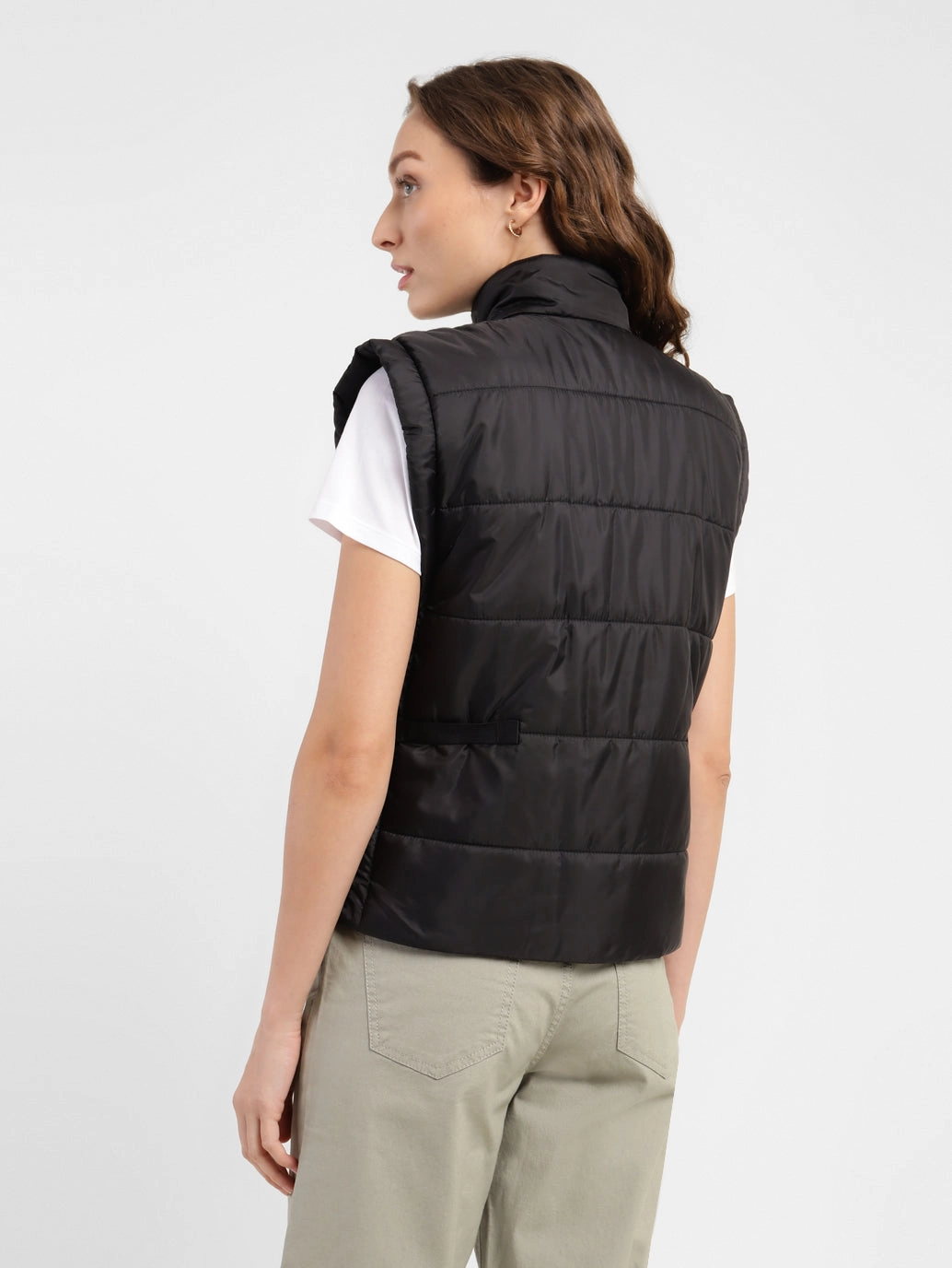 Women's Solid Turtle Neck Quilted Jacket
