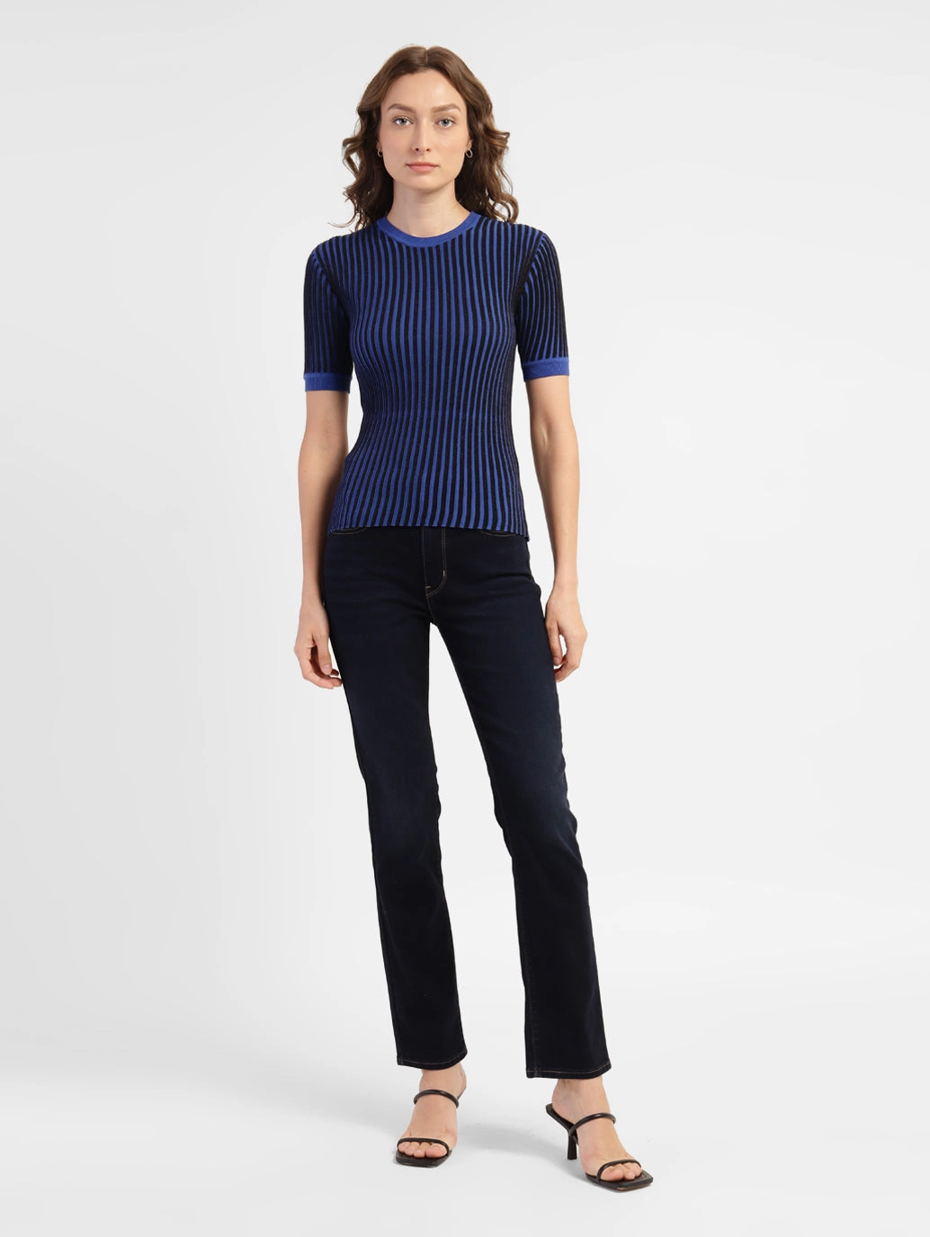 Women's Striped Crew Neck Top