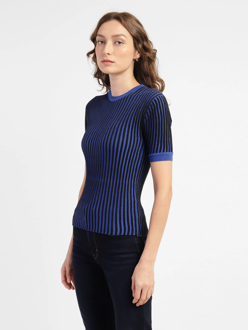 Women's Striped Crew Neck Top