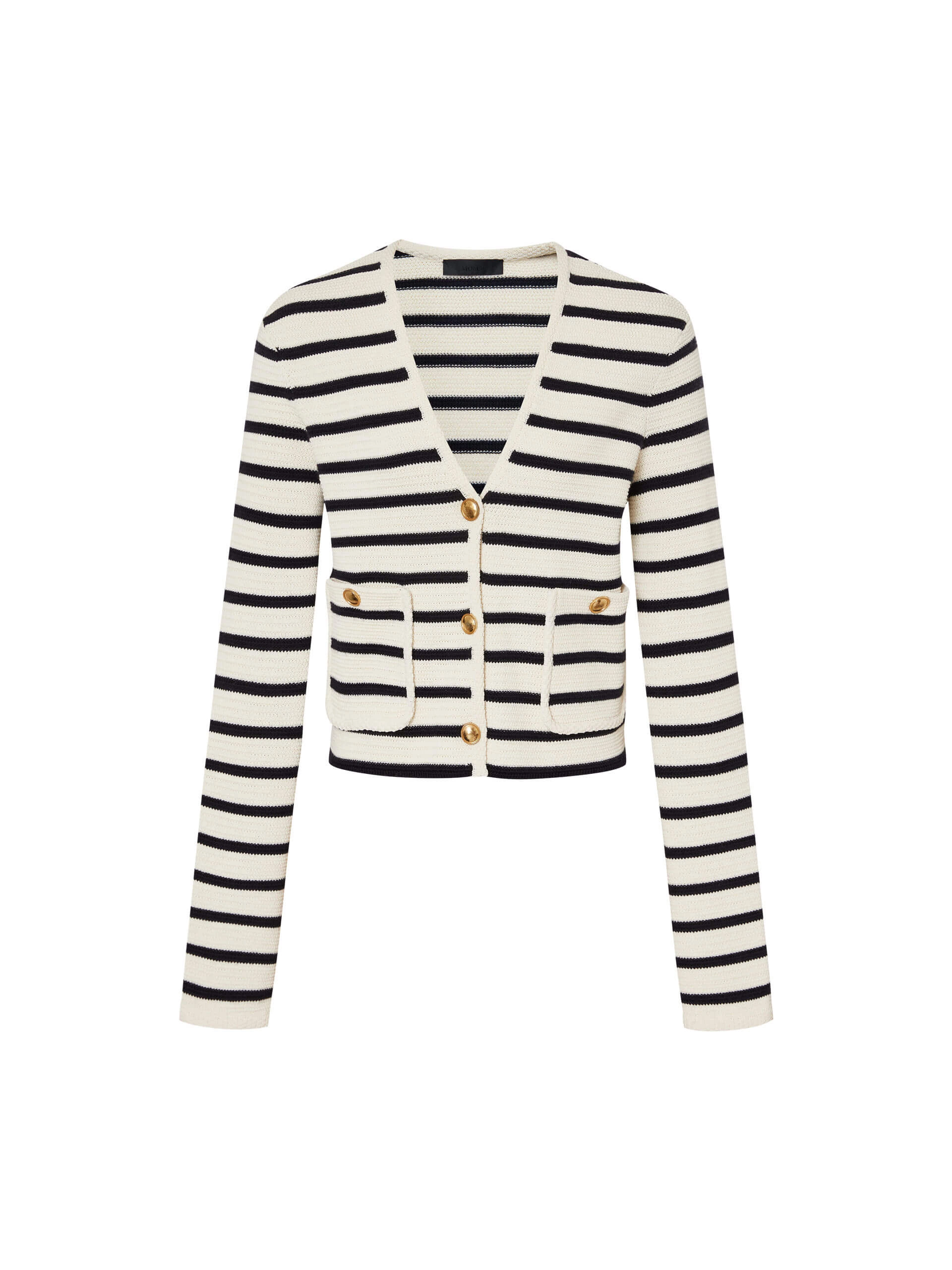 Wool Blend Striped Cardigan